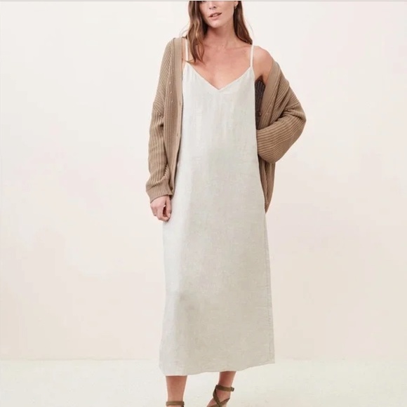 Jenni Kayne Linen Breeze Slip Dress in Natural Medium - Picture 3 of 9